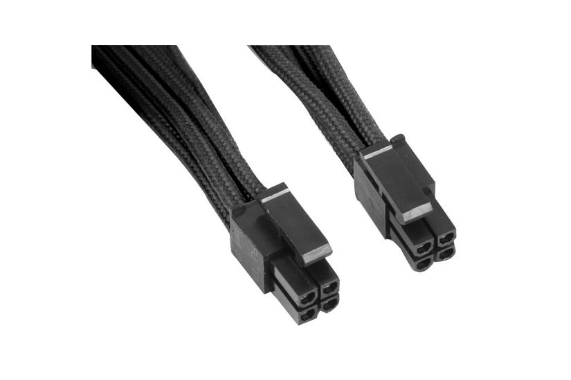 SilverStone PP07 - f&ouml;rl&auml;ngningskabel f&ouml;r str&ouml;m - 8-stifts EPS12V till 8-stifts EPS12V - 30 cm