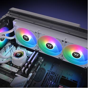 Thermaltake TH420 V2 ARGB Sync - Snow Edition - kylsystem med v&auml;tska till processorn