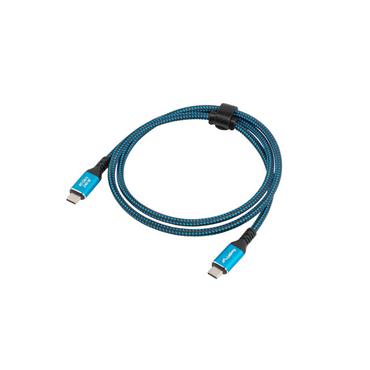 Lanberg CA-CMCM-44CU-0005-BK USB-kabel USB4 Gen 2x2 0,5 m USB C Sort, Blå