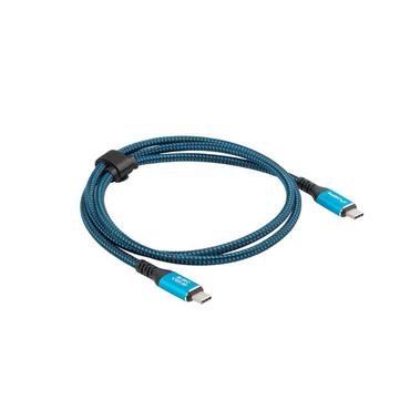 Lanberg CA-CMCM-44CU-0005-BK USB-kabel USB4 Gen 2x2 0,5 m USB C Sort, Blå