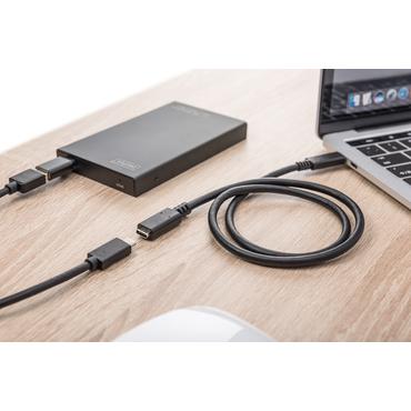 DIGITUS - USB typ C-f&ouml;rl&auml;ngningskabel - 24 pin USB-C till 24 pin USB-C - 70 cm