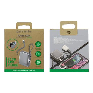 4smarts 541625 powerbank Lithium polymer (LiPo) 10000 mAh Grå