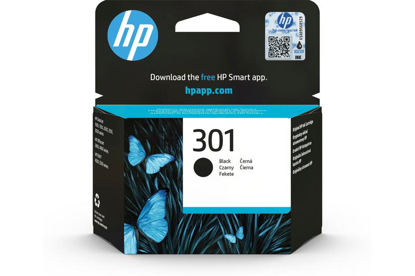 HP Original 301-blækpatron, sort