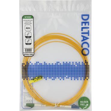 Deltaco OS2 Fiber cable, LC - LC, simplex, UPC/APC, 4,0m