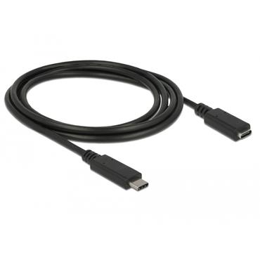 Delock - USB typ C-f&ouml;rl&auml;ngningskabel - 24 pin USB-C till 24 pin USB-C - 1.5 m