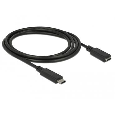Delock - USB typ C-f&ouml;rl&auml;ngningskabel - 24 pin USB-C till 24 pin USB-C - 1.5 m