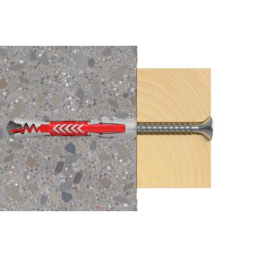 Fischer 535464 skrueanker og v&aelig;gudtag 50 stk Skrue og v&aelig;gstiks&aelig;t 40 mm