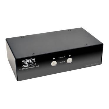 Eaton Tripp Lite series 2-Port DisplayPort KVM Switch w/Audio, Cables and USB 3.0 SuperSpeed Hub - omkopplare f&ouml;r tangentbord/video/mus/ljud/USB - 2 portar
