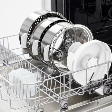 Tefal Convenient Series Deluxe VC502D dampkoger 3 kurv(e) Bordplade 900 W Rustfrit st&aring;l, Hvid