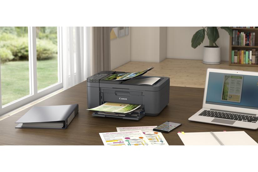 Canon PIXMA TR4755i - Multifunktionsprinter - farve - bl&aelig;kprinter - A4 (210 x 297 mm), Legal (216 x 356 mm) (original) - A4/Legal (medie) - op til 6.4 spm (kopiering) - op til 8.8 ipm (udskriver) - 100 ark - 33.6 Kbps - USB 2.0, Wi-Fi(n) - sort