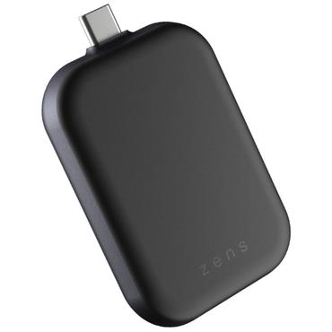 ZENS Airpods laddare - USB-C Aluminium Sort