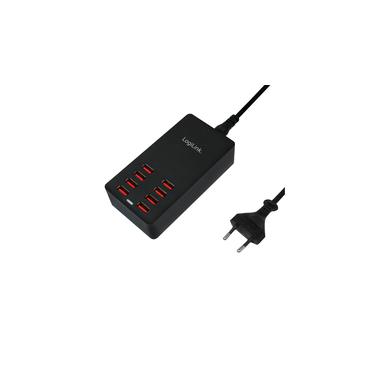 LogiLink Table Charger str&ouml;madapter - 8 x 4-stifts USB typ A - 44 Watt