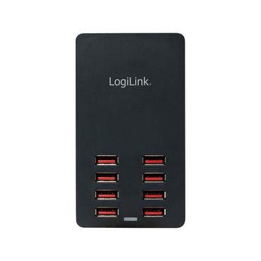 LogiLink Table Charger str&ouml;madapter - 8 x 4-stifts USB typ A - 44 Watt