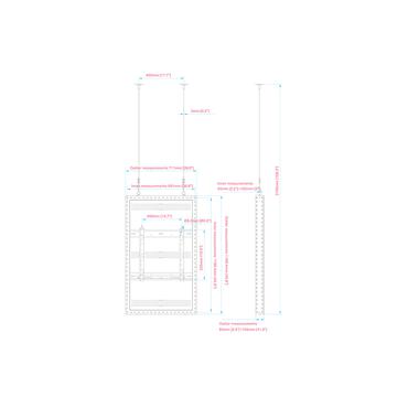 Multibrackets M Pro Series h&ouml;lje - medium - f&ouml;r LCD-display - vajer - vit