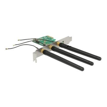 Delock PCI Express Card > 1 x internal M.2 Key A Slot with 3 external Antennas