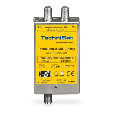 TechniSat TechniRouter Mini 2/1x2 - satellit / jordisk signal multikontakt