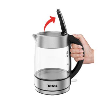 Tefal KI772D elkedel 1,7 L 2400 W Rustfrit st&aring;l, Transparent
