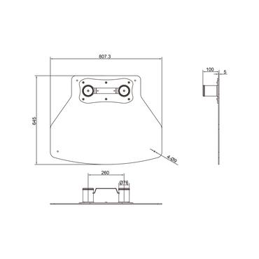 Multibrackets M Public Floorstand Basic 180 Floorbase monteringskomponent - svart