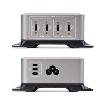 StarTech.com 4-Port USB-C Charger, 240W Total, Single Port 140W EPR str&ouml;madapter - med ytsmonteringsf&auml;ste - 24 pin USB-C - 240 Watt