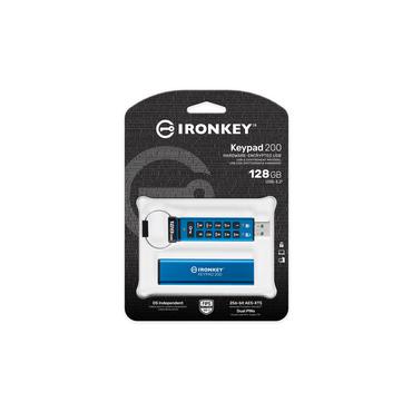 Kingston IronKey Keypad 200 - USB flash-enhet - 128 GB