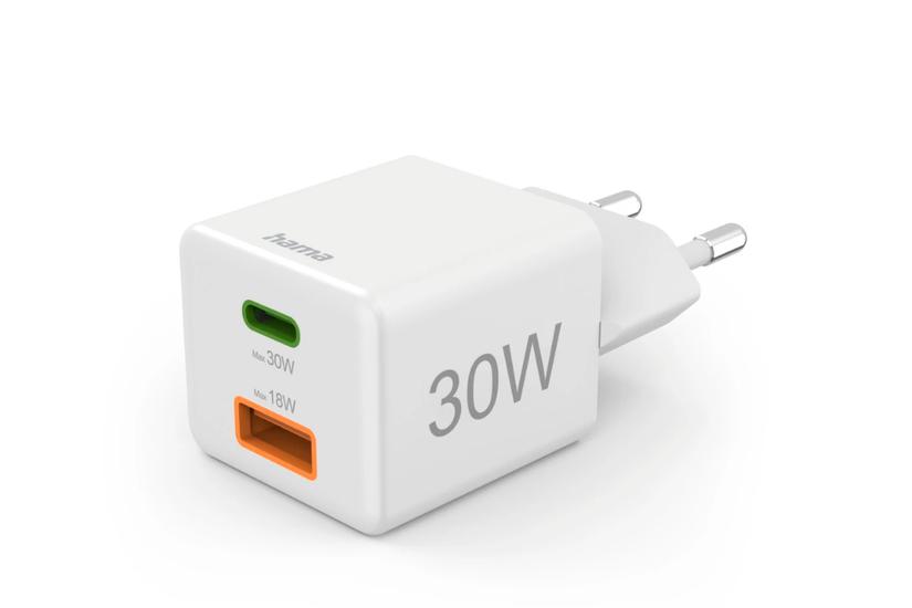 Hama Ładowarka sieciowa mini 30W PD/QC biała