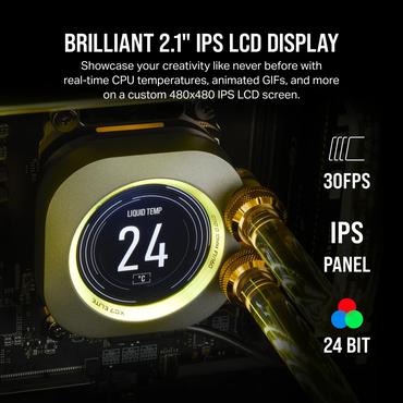 CORSAIR iCUE XC7 RGB ELITE LCD - CPU-vandblokering til flydende kølesystem