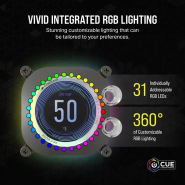 CORSAIR iCUE XC7 RGB ELITE LCD - CPU-vandblokering til flydende kølesystem