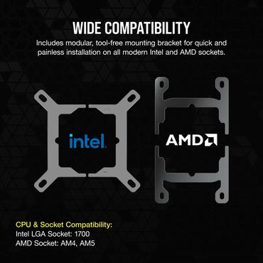 CORSAIR iCUE XC7 RGB ELITE LCD - CPU-vandblokering til flydende kølesystem