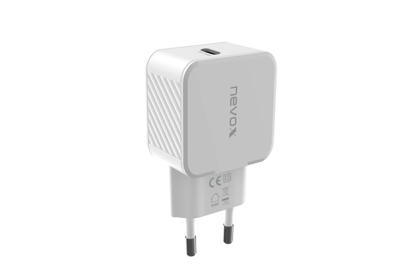 nevox 2008 oplader til mobil enhed Digitalt kamera, MP3, PDA, Smartphone Hvid Vekselstrøm Hurtig opladning Indendørs