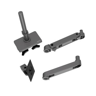 Ergotron LX Pro monteringssats - modul&auml;r - f&ouml;r LCD-display - med l&aring;ng pol - m&ouml;rkgr&aring;