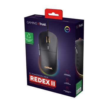 Trust GXT 925 Redex II - mus - letvægts, gaming - USB 2.0 - sort