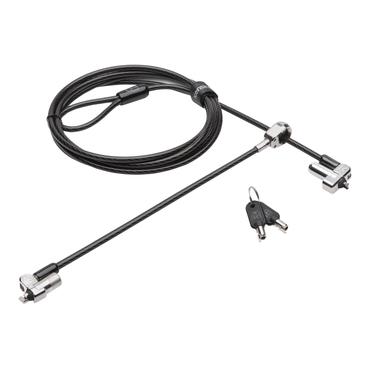 Kensington N17 Keyed Dual Head Laptop Lock for Wedge-Shaped Slots