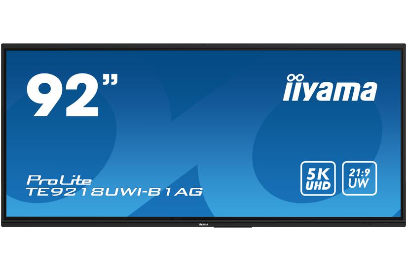 iiyama ProLite TE9218UWI-B1AG 92" Klass (91.5" visbar) LED-bakgrundsbelyst LCD-skärm - 5K - för interaktiv skyltning/interaktiv kommunikation