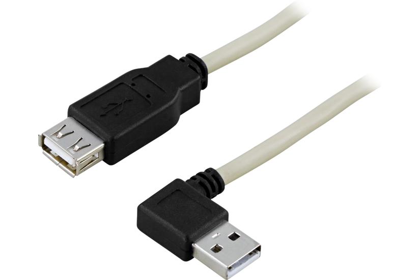 DELTACO USB2-102A - USB-f&ouml;rl&auml;ngningskabel - USB till USB - 20 cm
