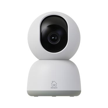 Deltaco Smart WiFi-kamera med motoriseret panorering og h&aelig;ldning, hvid