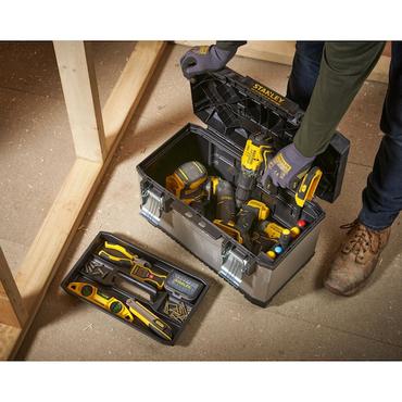 Stanley 1-95-615 værktøjskasse og kasse Metal, Plast Sort, Gul