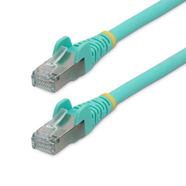 StarTech.com 2m CAT6a Ethernet Cable - Aqua - Low Smoke Zero Halogen (LSZH) - 10GbE 500MHz 100W PoE++ Snagless RJ-45 w/Strain Reliefs S/FTP Network Patch Cord - patch-kabel - 2 m - havsbl&aring;