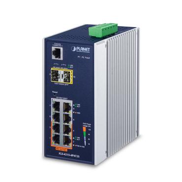 PLANET IGS-4215-4P4T2S netværksswitch Administreret L2/L4 Gigabit Ethernet (10/100/1000) Strøm over Ethernet (PoE) Blå, Hvid