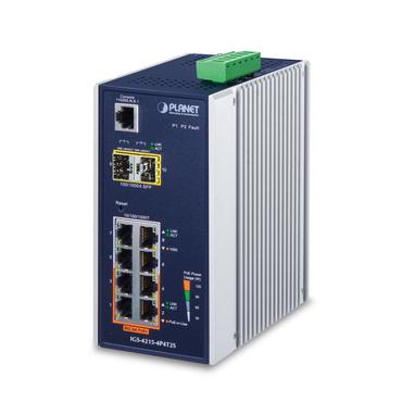 PLANET IGS-4215-4P4T2S netværksswitch Administreret L2/L4 Gigabit Ethernet (10/100/1000) Strøm over Ethernet (PoE) Blå, Hvid