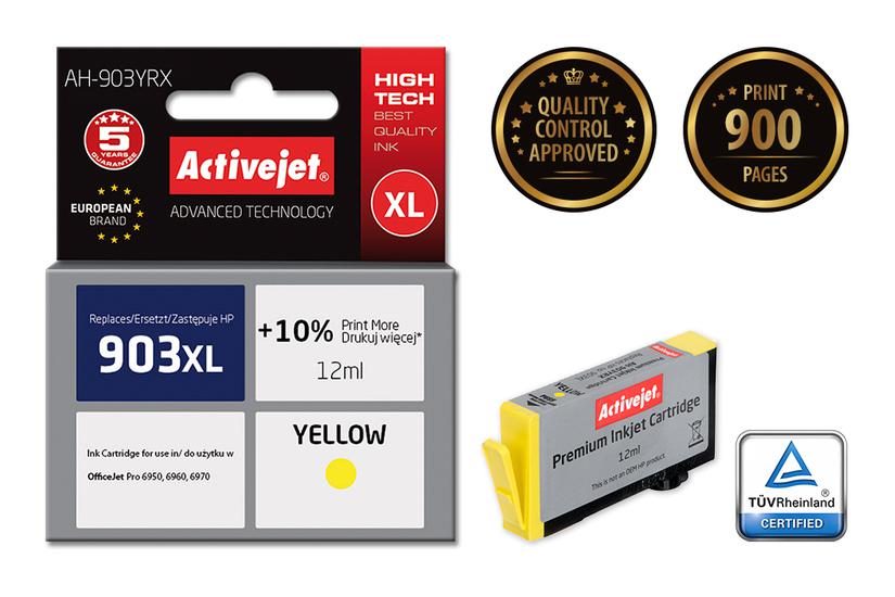 Activejet AH-903YRX bl&aelig;k (erstatning HP 903XL T6M11AE; Premium; 12 ml; gul)
