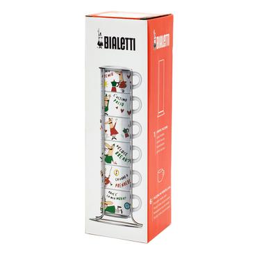 Bialetti L'Omino Italiano kop Flerfarvet Espresso 6 stk