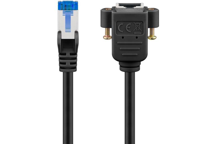 CAT 6A Extension Cable, S/FTP (PiMF), black