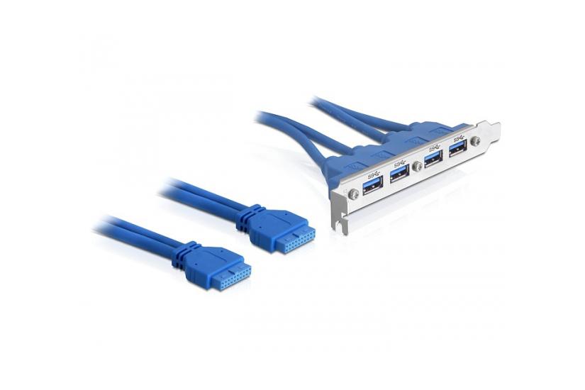 Delock Slot bracket - USB-panel - 19-stifts USB 3.0-kontakt till USB typ A - 40 cm