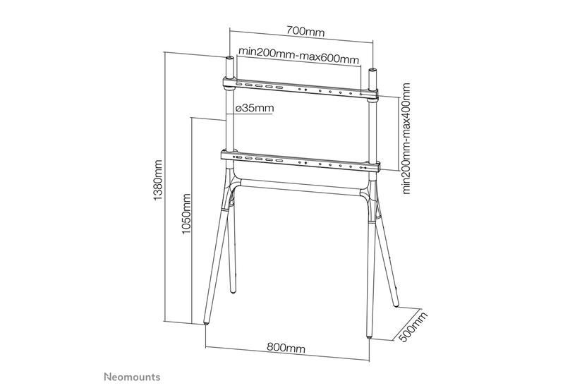 Neomounts NM-M1000 st&auml;ll - f&ouml;r LCD-display - vit