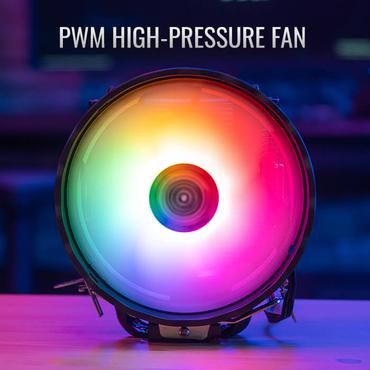 Aerocool Rave 3 FRGB Processor Luftk&oslash;ler 12 cm Sort, Hvid 1 stk