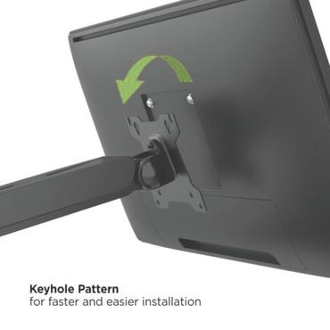 Techly ICA-LCD 35TS skærmbeslag og -stativer 81,3 cm (32") Skrivebord Sort