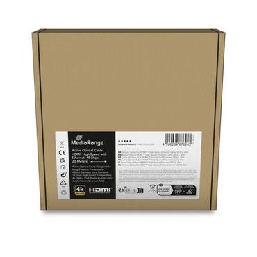 MediaRange HDMI High Speed Ethernet Kabel AOC 18Gibt/s 20m