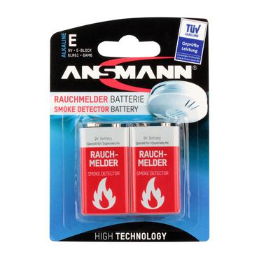 Ansmann battery smoke detector - Alkaline 9V EBlock, Blister