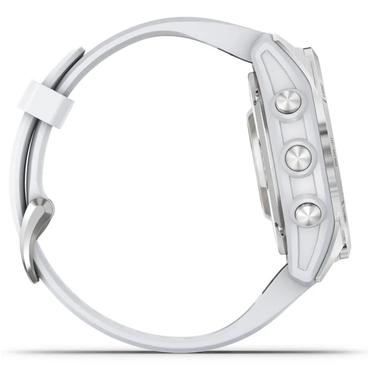 Garmin epix Pro Standard Edition 2a generation - silverfiberf&ouml;rst&auml;rkt polymer - Ja smart klocka med band - whitestone - 32 GB