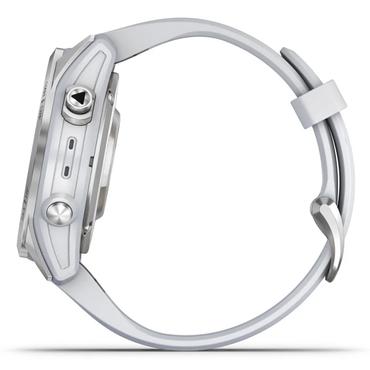 Garmin epix Pro Standard Edition 2a generation - silverfiberf&ouml;rst&auml;rkt polymer - Ja smart klocka med band - whitestone - 32 GB